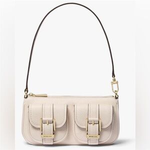 Michael Kors Cream Leather Pouchette